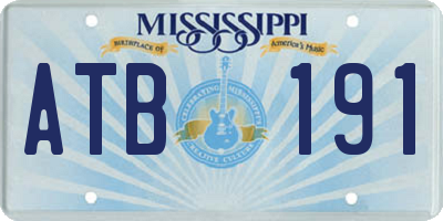 MS license plate ATB191