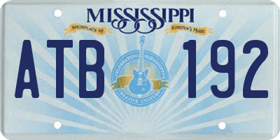 MS license plate ATB192