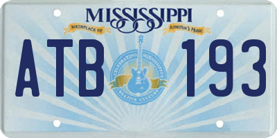 MS license plate ATB193