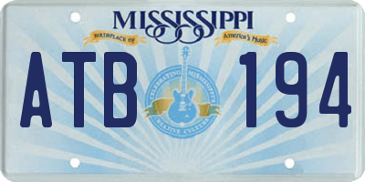 MS license plate ATB194