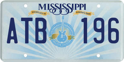 MS license plate ATB196