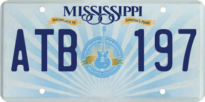 MS license plate ATB197