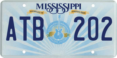 MS license plate ATB202
