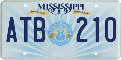 MS license plate ATB210