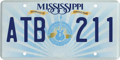 MS license plate ATB211