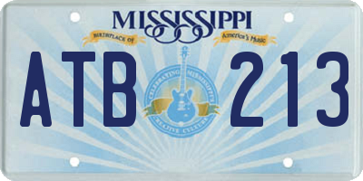 MS license plate ATB213