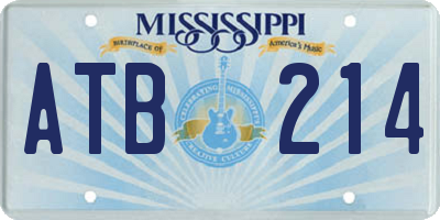 MS license plate ATB214
