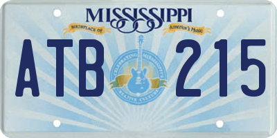 MS license plate ATB215