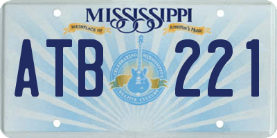MS license plate ATB221
