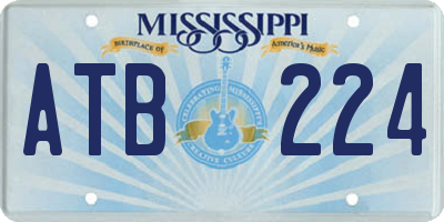 MS license plate ATB224