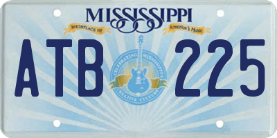 MS license plate ATB225