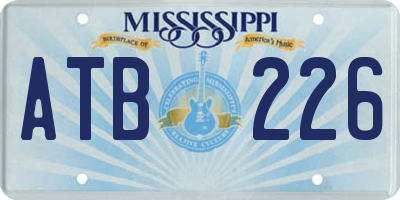 MS license plate ATB226