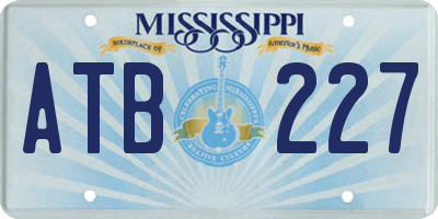 MS license plate ATB227