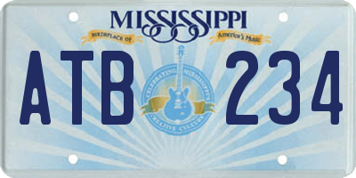 MS license plate ATB234