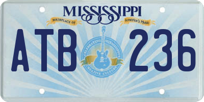 MS license plate ATB236
