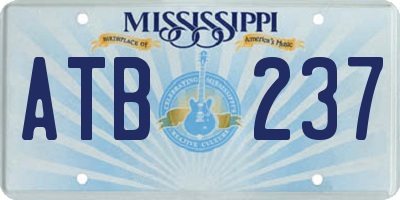 MS license plate ATB237