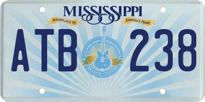 MS license plate ATB238