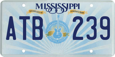 MS license plate ATB239