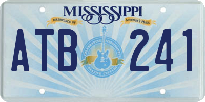 MS license plate ATB241