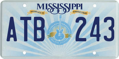 MS license plate ATB243