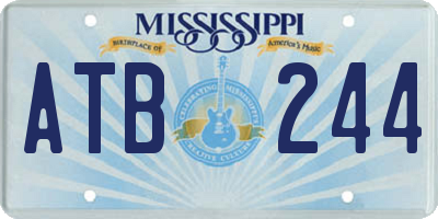 MS license plate ATB244