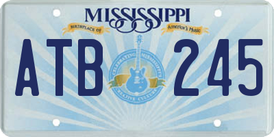MS license plate ATB245