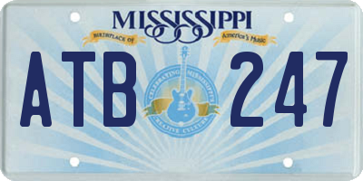 MS license plate ATB247