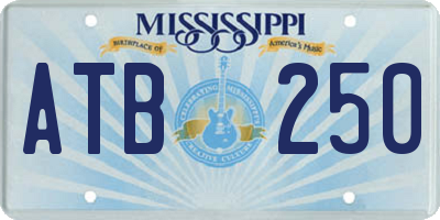 MS license plate ATB250