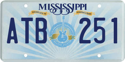 MS license plate ATB251