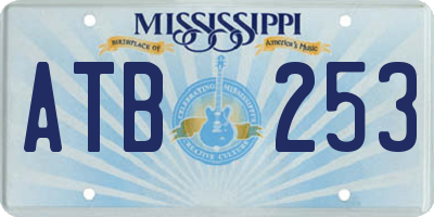 MS license plate ATB253