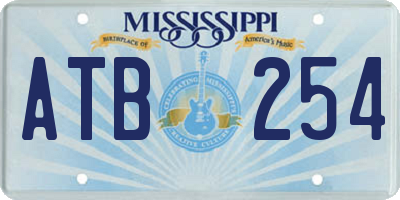 MS license plate ATB254
