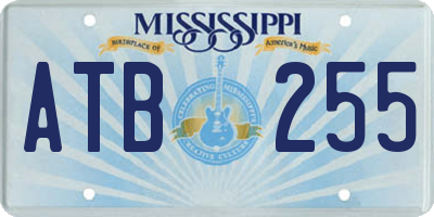 MS license plate ATB255