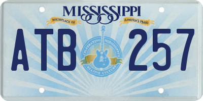 MS license plate ATB257