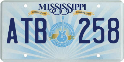 MS license plate ATB258