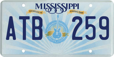 MS license plate ATB259