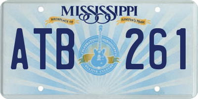 MS license plate ATB261
