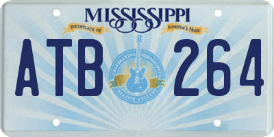 MS license plate ATB264