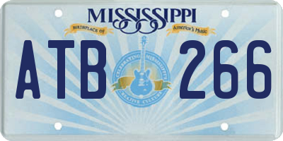 MS license plate ATB266
