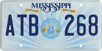 MS license plate ATB268