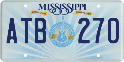 MS license plate ATB270