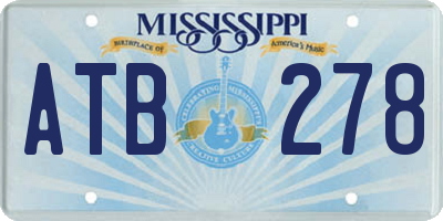 MS license plate ATB278