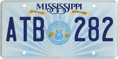 MS license plate ATB282