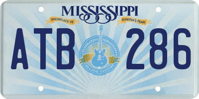 MS license plate ATB286