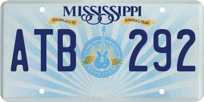 MS license plate ATB292