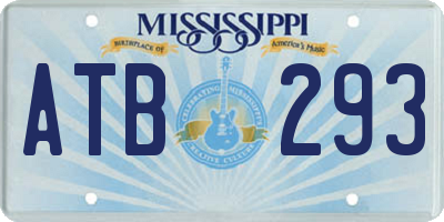 MS license plate ATB293