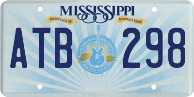 MS license plate ATB298
