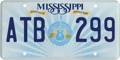 MS license plate ATB299