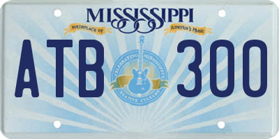 MS license plate ATB300