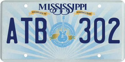 MS license plate ATB302