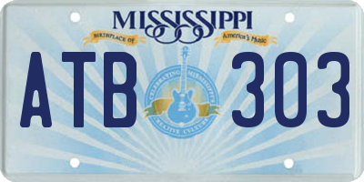 MS license plate ATB303